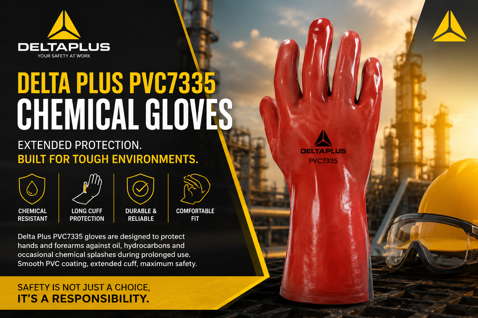 How PVC7335 Gloves Protect Workers During Prolonged Chemical Handling